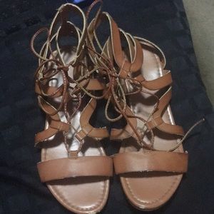 JustFab Tie Up Sandals